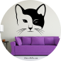 Preview: Wandtattoo 37076 Katze - Gesicht